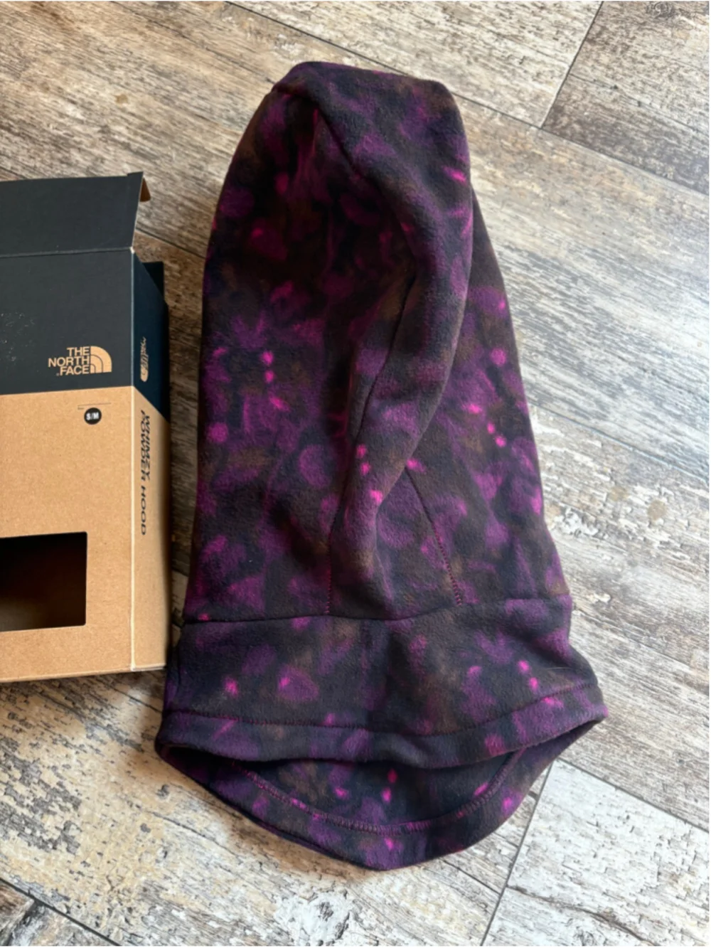 The North Face Whimzy Powder Hood S/M Purple Black Green Floral Helmet Compatibl